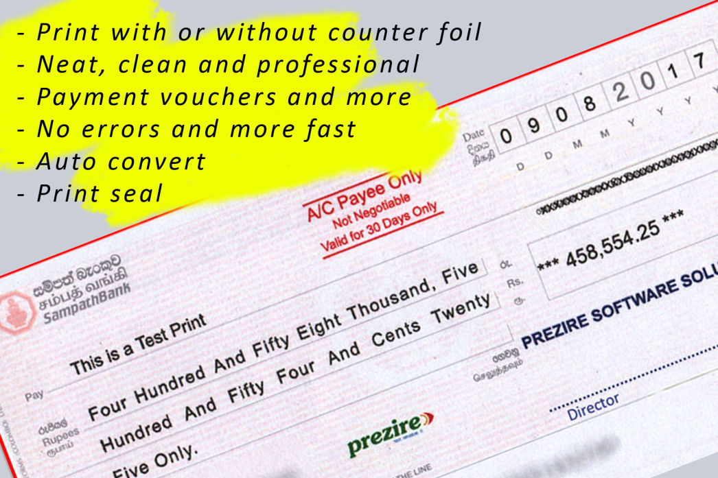 Printed Cheque